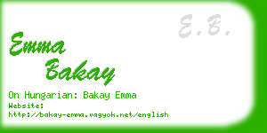 emma bakay business card